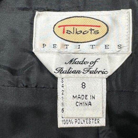 Talbots Vintage y2k Petites Buffalo Plaid Wool Blend Skirt Gray Size 8P - Picture 8 of 9